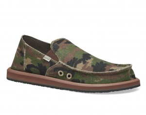 Sidewalk Surfers Sanuk Sidewalk Surfer Woodland Homme Camouflage | 604512-FTE