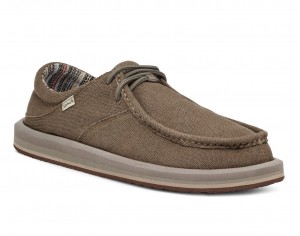 Sidewalk Surfers Sanuk Single Fin Homme Marron | 519237-QNW